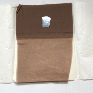 VTG Belle Sharmeer Legsized‎ Nylon Nude Brown Stockings Modite 9.5 One Pair NEW